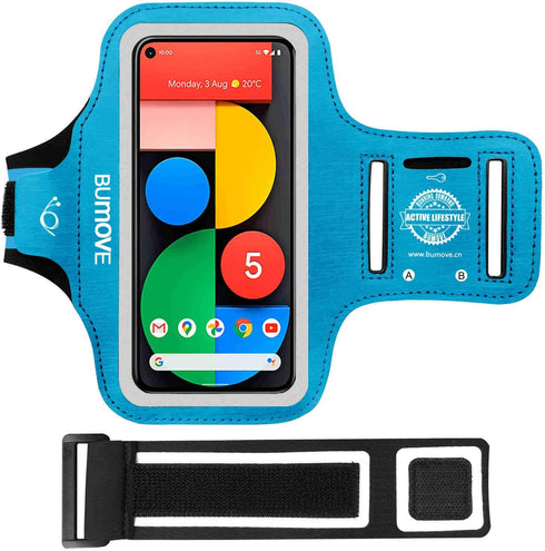 Armband for Google Pixel 9a/9/9 Pro,8a/8, 7a/7, 6a/6, 5a/5, Gym Running Workouts Sports Phone Arm Band,with Card Holder (Blue)...