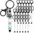 12 Pcs Beadable Keychains Bars Bulk for Keychain Making Blank Beaded Metal Keychain for Craft Keychain DIY Gift(Black)...
