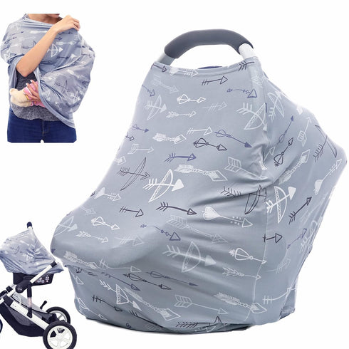 Breastfeeding Cover Carseat Canopy - Multi Use Car Seat Covers for Babies, Infant Stroller Cover, Baby Shower Gifts for Boys and Girls...