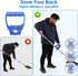 Back-Saving Tool Handle Attachment, Labor-Saving Tool Handle, Labor-Saving Ergonomic Shovel or Rake Handle, Add-on Universal Fitting Grip, Blue...