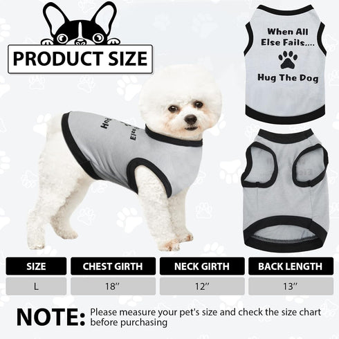 8 Pieces Dog Shirts Boy Funny Printed Puppy Shirts Summer Male Soft Dog Clothes Breathable PET T Shirts Outfits Dog Sweatshirt Clothing (Large)...