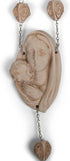 Virgin Mary and Jesus Carved Beads Design 65 Inch Alabasterite Decorative Wall Rosary...