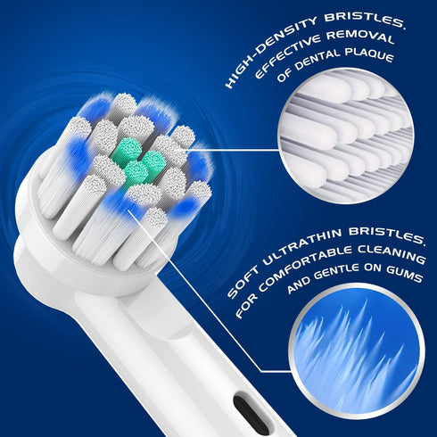 Replacement Toothbrush Heads Fit for Oral B Electric Toothbrushes, 4PCS, Soft Ultrathin Bristles for Pro Gum Care, Refills for Braun Model 3756 37...
