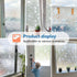 Niviy Window Film Floral Stained Glass Window Privacy Film 17.7 x 78.7 inches Front Door Decorative Glass Privacy Film Removable Static Cling Anti...