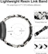Wearlizer Resin Band Compatible with Fitbit Versa/Versa 2, Lightweight Bracelet Replacement Wristband Strap for Women Men, White Black Flower...