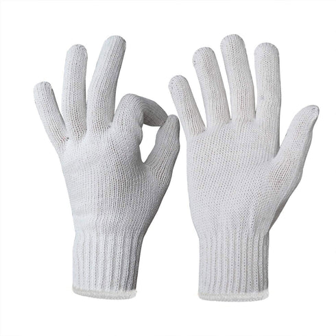 Evridwear Cotton Polyester String Knit Shell Safety Protection Work Gloves for Painter Mechanic Industrial Warehouse Gardening Construction Men & ...
