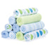 Spasilk Washcloth Wipes Set for Newborn Boys and Girls, Soft Terry Washcloth Set, Pack of 10, Blue Dots...