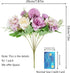 6 Pack Artificial Flowers, Fake Faux Peony Silk Hydrangea Plastic Carnations Daisy Realistic Flower Arrangements for Wedding Decoration Table Cent...