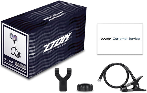 ZTON Metal-Enhanced Cell Phone Holder, Mobile Phone Stand, Lazy Bracket, Flexible Long Arms Clip Mount for iPhone, LG, etc.in Office Bedroom Deskt...