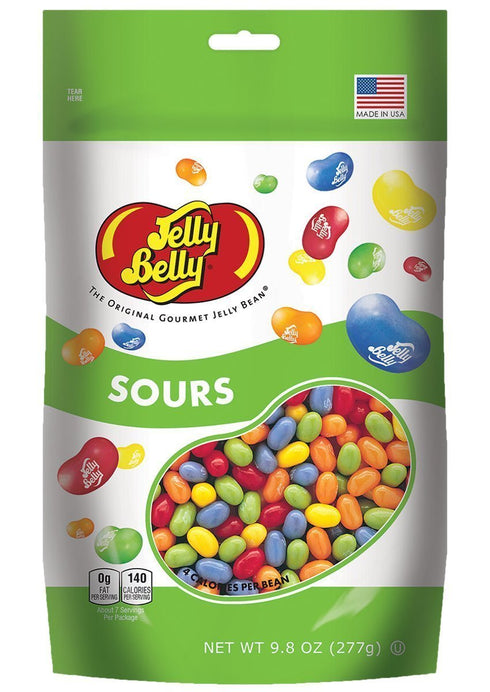 Jelly Belly 5 Sours Flavors Jelly Beans - 9.8 oz Resealable Stand Up Pouch...