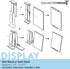CollectorMount Album Mount 1 Pack Wall Mount Album Frame Brackets or Shelf Stand, Adjustable, Clear to display Vinyl Records...