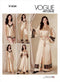 Vogue Misses' Loose-Fitting Robe, Belt, Camisole, Slip, Shorts and Pants Sewing Pattern Kit, Code V1834, Sizes 16-18-20-22-24, Multicolor...