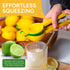 2-in-1 Lemon Squeezer – Effortless Max Juice Extraction, Lemon Lime Squeezer Juicer, Citrus Juicer Metal Handheld, Yellow/Green Squeezer for Lemon...