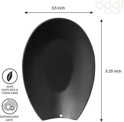 Oggi Spooner Stainless Steel Spoon Rest- Holds Kitchen Utensils for Mess Free Cooking, Great Spoon Rest for Kitchen Counter,Kitchen Accessories, U...