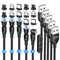 Magnetic Charging Cable 5-Pack (1.6/3.3/3.3/6.6/6.6FT), 540° Rotating Magnetic Phone Charger Cable with LED Light for Micro USB, USB C and i-Produ...