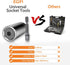 Universal Socket Tools, Christmas Gifts for Men, Self-Adjusting Socket Fits Standard 1/4'' - 3/4'' Metric 7mm-19mm with Power Drill Adapter 2Pc Se...
