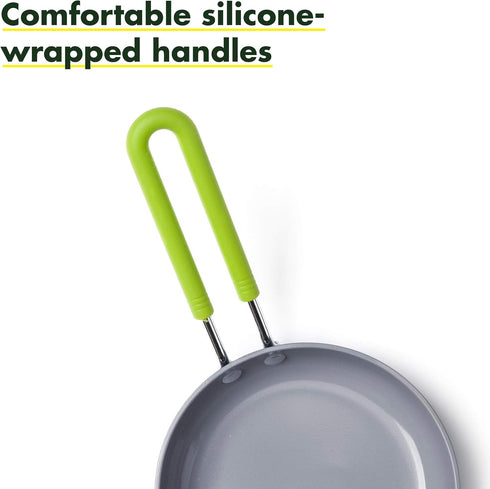 GreenPan Mini Healthy Ceramic Nonstick, 5" Round Egg Pan, PFAS-Free, Dishwasher Safe, Stay Cool Handle, Black...