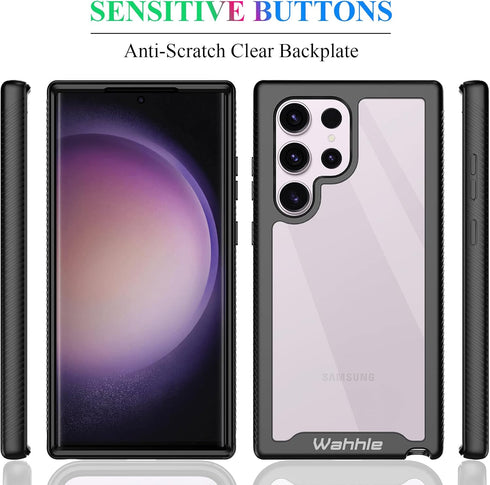 wahhle Samsung Galaxy S23 Ultra Case, Built in Screen Protector Full Body Shockproof Slim Fit Bumper Protective Phone Cover for Galaxy S23 Ultra 5...