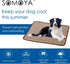 SOMOYA Dog Self Cooling Mat Pet Washable Pads Breathable Pet Blanket Hot Weather Sleeping Kennel Mat,Ice Silk Sleep Mat Pad Non-Toxic Breathable S...