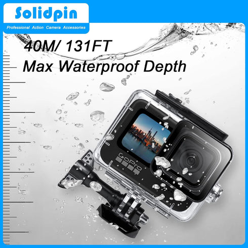 Waterproof Housing Case for GoPro HERO 11 Black, Hero 10 9 Black Diving Protective Underwater Dive Cover Shell for Go Pro 11 HERO 10 9 Black Acces...