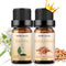 Sedbuwza Sandalwood Oil Jasmine Essential Oil Gift Set, 100% Pure Organic Aromatherapy Oil Set for Diffuser, Massage, Soap, Candle Making - 2 x 10...