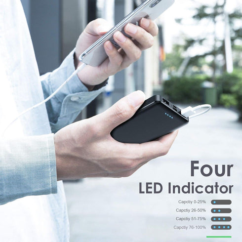 Portable Charger Power Bank 10000mAh?2 Pack?Ultra Slim Portable Phone Charger with USB C Input & 2 Output Backup Charging External Battery Pack Co...