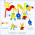 Baby Crib Hanging Rattles Toys - Infant Baby Worm Crib Bed Around Rattle Bell Cartoon Insect Spiral Hanging Toy with Ringing Bell for Infants Bed ...