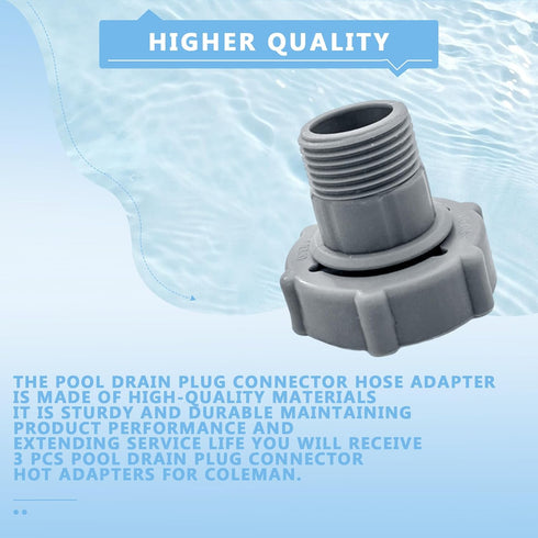 Swimming Pool Drain adapter Fitting Connects Fit for Coleman Pools,for Coleman P6A1420,P6D1420 Pools drain hose adapter 1.5-Inch ?2 Pack?...