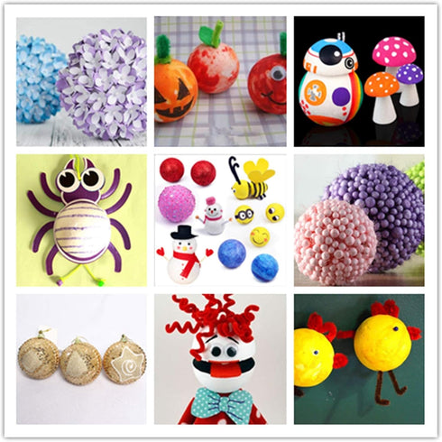 Crafjie 4 Inch Craft Foam Balls 24-Pack, Supplies Foam Balls for Christmas DIY Arts and Crafts, Smooth Polystyrene Foam Ball, for Decoration House...