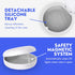 Retainer Case & UV Cleaner - Portable Dental Holder for Invisalign, Mouth Guard, Aligners, Dentures, Night Guard - White & Red...