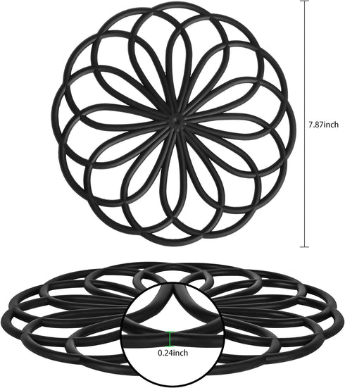 Smithcraft Silicone Trivets for Hot Dishes, Trivet Mat Hot Pads for Kitchen Decor, Trivets Hot Pots and Pans, Heat Resistant Mats Countertop, Roun...