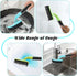 4PCS Bathroom Stiff Scrubber Brush,Long Handle Sink Brush,Edge Corner Cleaning Brush,Durable Stiff Bristles Heavy Duty Brush for Bathroom,Shower,S...