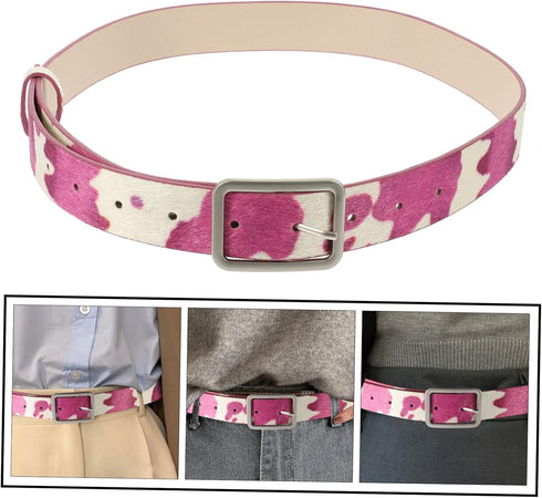 SUPVOX Cow Pu Belt Fashion Belt Statement Belts for Women Cowboy Belt for Women Belt for Jeans Cowgirl Belts...
