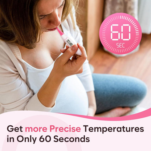 Easy@Home Basal Body Thermometer: BBT for Fertility Prediction with Memory Recall - Accurate Digital Basal Thermometer for Temperature Monitoring ...
