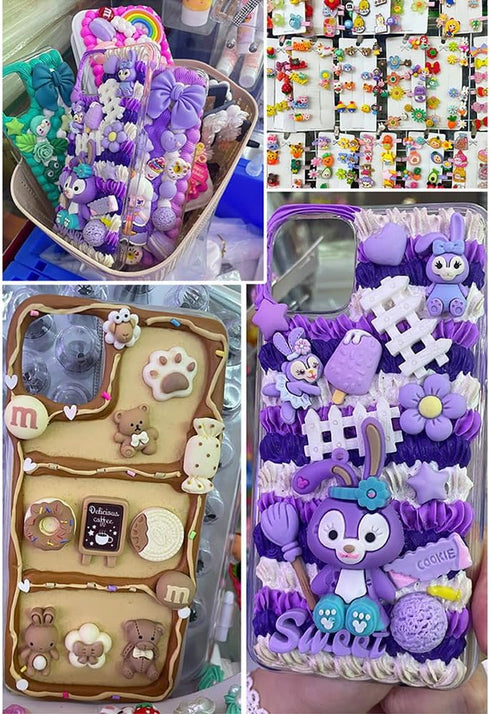 50pcs Selected Decoden Doodads DIY Crafting Embellishments Resin Flat Backs Charms Jewery Cards Making Kit/Set Slime Charms Bath Bombs Cabochons S...