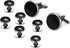 Men's Tuxedo Shirts Round Cufflinks and Studs Set For Business Wedding Black and Sliver...