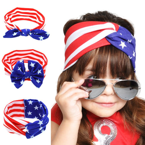BinaryABC 4th of July Baby Headband,American Flag Headband,Fourth of july Decorations 3Pcs...