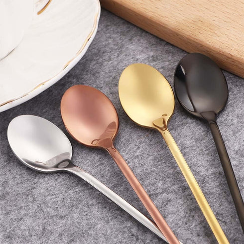 Stainless Steel Long Handle Spoon Ice Tea Spoon Mixing Spoon, 9.45 Inch Iced Teaspoons, Ice Cream Spoon, Cocktail Stirring Spoons...