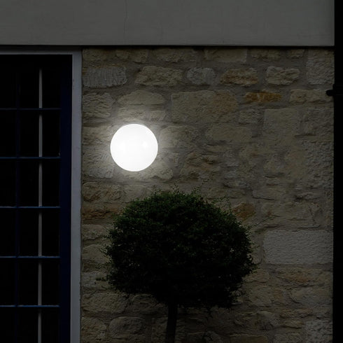 DOITOOL 1PCS Outdoor Light Fixtures Wall Mount, Ball Shaped White Exterior Wall Sconce Lamp Porch Light Fixture for Front Porch, Patio, Backyard, ...