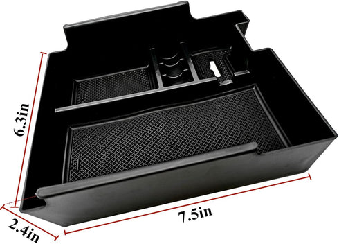 Center Console Organizer Interior Storage Box fit for Ford Explorer 2019 2018 2017 2016 2015 2014 2013 2012 Accessories Armrest Secondary Storage ...