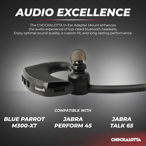 in-Ear Tip Adapter Compatible with Blue Parrot M300-XT/Jabra Perform 45 / Jabra Talk 65 Headsets (Includes 3-Pcs S/M/L Silicone Ear Tips)...