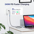 USB4 Cable for Thunderbolt 4 Cable Right Angle 40Gbps Data Transfer 8K HD Display Video Output, 240W USB C to USB C Fast Charging Cable Compatible...