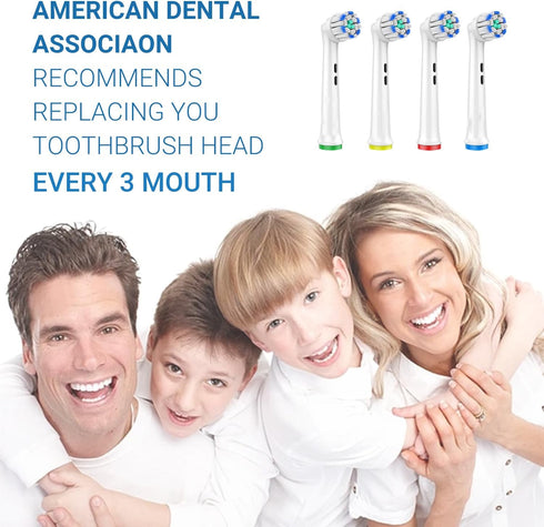 Replacement Toothbrush Heads Compatible with Oral B Braun Electric Toothbrush, 16 Pack Electric Toothbrush Heads, Precision Clean Brush Heads Refi...
