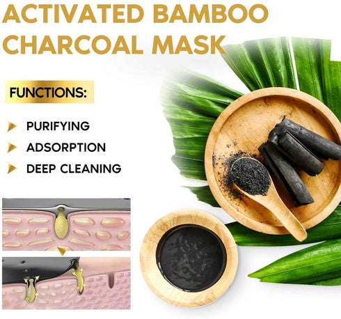 Blackhead Removal Mask 120ML Pull-Off Bamboo Charcoal Mask deeply cleans blackhead dirt and purifies pores for men and women(4.23 fl.oz)...