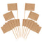 Senkary 100 Pack Blank Toothpick Flags Kraft Paper Food Signs Cheese Markers Cheese Labels for Charcuterie Board Accessories...