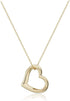 Amazon Essentials women 18k Yellow Gold Plated Sterling Silver Open Heart Pendant Necklace, 18" (previously Amazon Collection)...