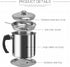 Bacon Grease Container With Strainer,1.3L(46 fl. oz.) Kitchen Stainless Steel Oil Container Can with Strainer and Anti-slip coaster tray for Store...