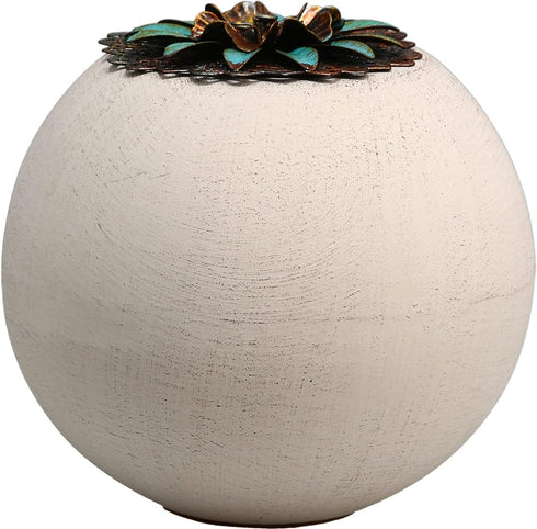 Pavilion Gift Company 19093 Forever in My Heart Terra Cotta Candle Holder, 4-Inch, White...