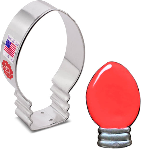 Christmas Lights/Light Bulb Cookie Cutter, 3.25", Made in USA by Ann Clark...
