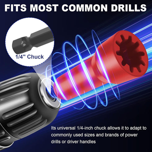 Wire Twisting Tool, Compatible with Wire Nut Driver, Spin Twist Wire Connector Socket Wire Twisting Spinner with 1/4" Chuck, Enhanced Wiring Effic...